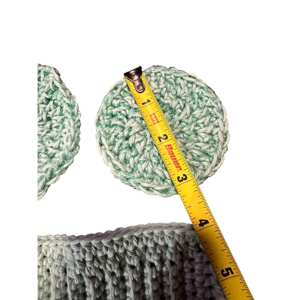 NEW crochet dish washing set 1 cotton wash cloth 2 dish scrubby handmade - Picture 2 of 5